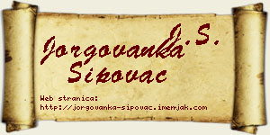 Jorgovanka Šipovac vizit kartica